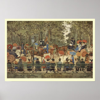 Central Park, New York, 1901 - Cream Gräns Poster