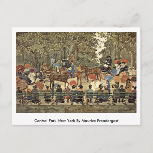 Central Park New York by Maurice Prendergast Vykort