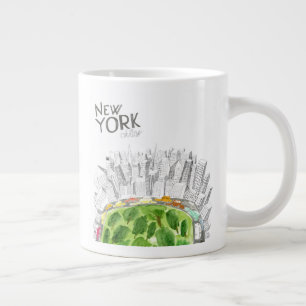 Central Park & New York City Collage Jumbo Mugg