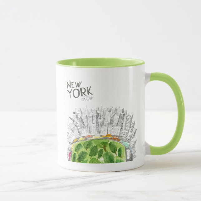 Central Park & New York City Collage Mugg (Höger)