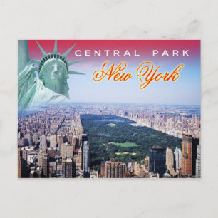 Central Park, New York City - flygvy Vykort