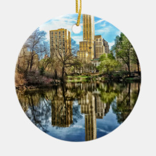 Central Park New York City NYC Julgransprydnad Keramik