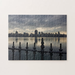 Central Park New York City Reservoir Sunrise Photo Pussel