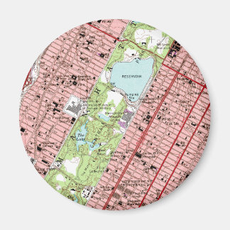 Central Park New York City Vintage Karta Magnet