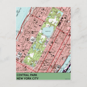 Central Park New York City Vintage Karta Vykort