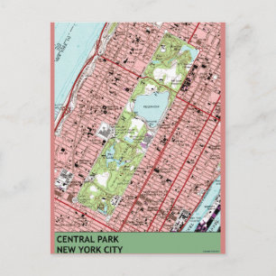 Central Park New York City Vintage Karta Vykort