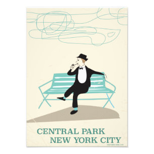 Central Park New York City vintage resemalans Fototryck