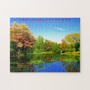 Central Park New York.Julhälsningar Pussel