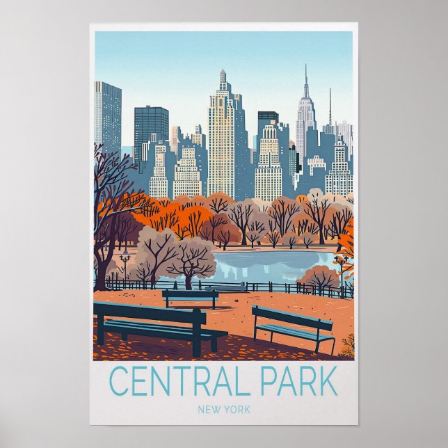 Central Park New York Resa Poster (Framsidan)