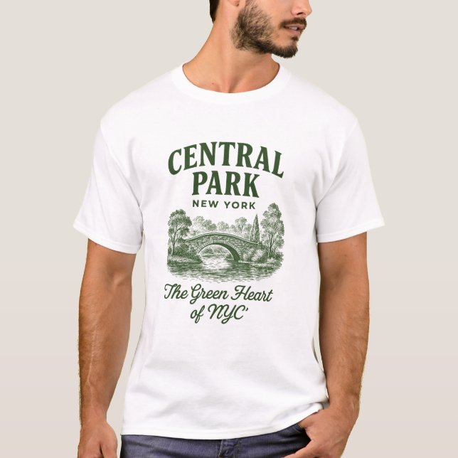 Central Park New York T Shirt (Framsida)