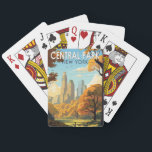 Central Park New York Travel Art Vintage Casinokort<br><div class="desc">Centrala parkens vektorteckningar. Central Park är en stadspark mellan Övre Västern Side och Övre Öster Side på Manhattan i New York City som var den första landskapsparken i Förenade Stater.</div>
