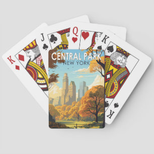 Central Park New York Travel Art Vintage Casinokort