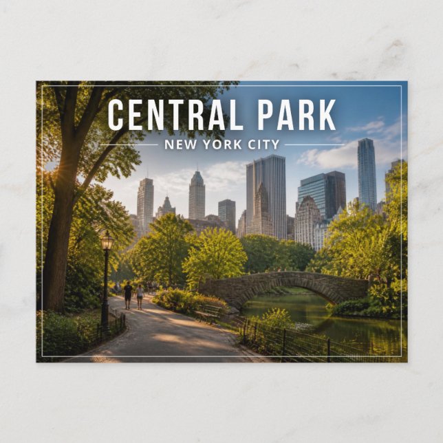 Central Park New York Vykort (Framsida)
