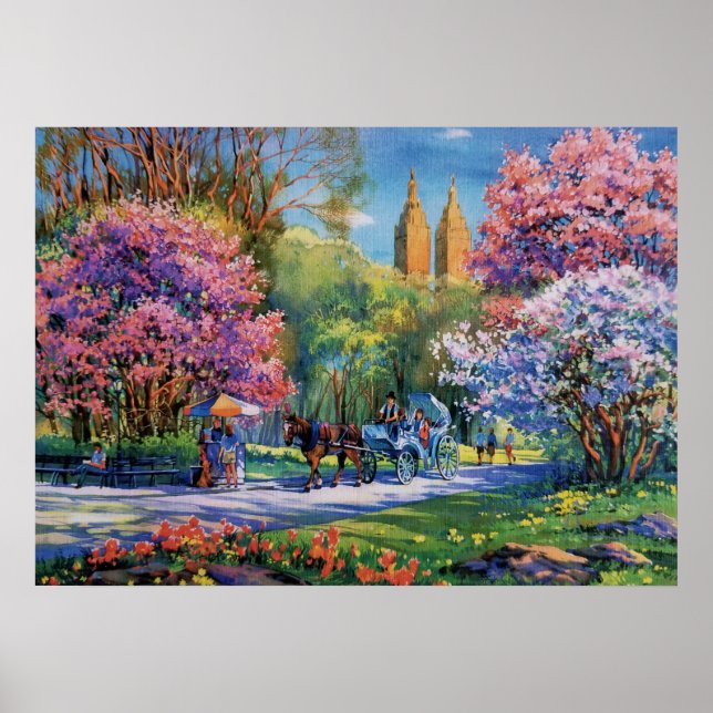 Central Park, New York Watercolor Poster (Framsidan)