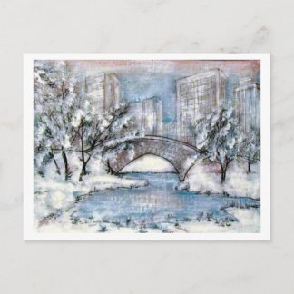 Central Park New York Winter Vykort