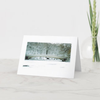 Central Park, NYC, Bow Bridge-julkort Helgkort