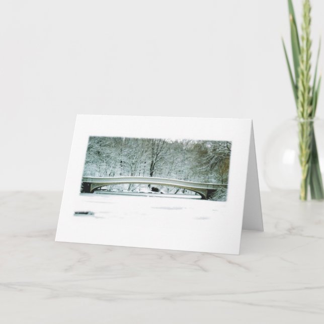 Central Park, NYC, Bow Bridge-julkort Helgkort (Framsida)