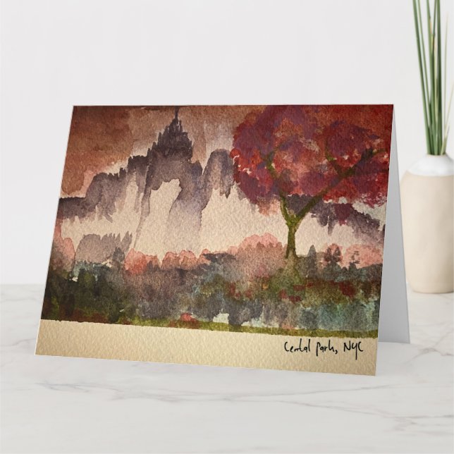 Central Park, NYC Greeting Card Kort (Framsida)