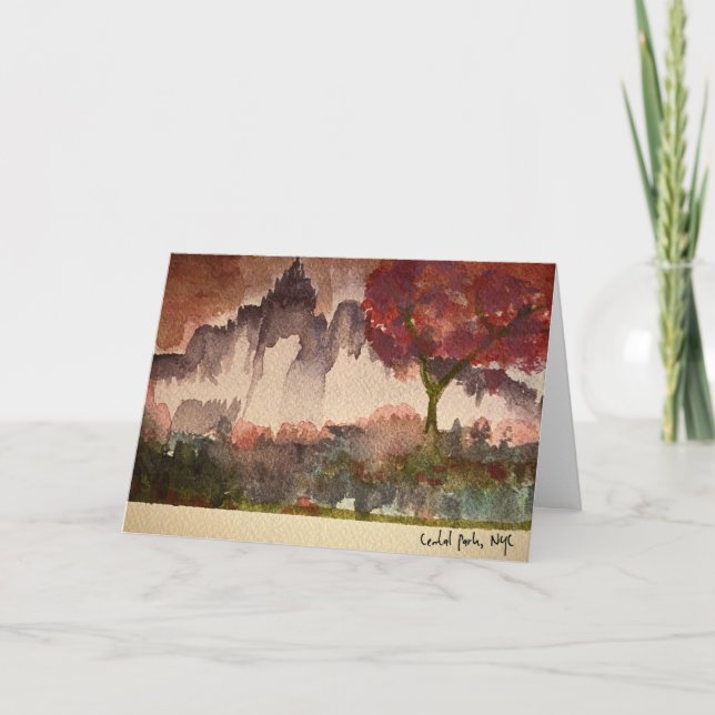 Central Park, NYC Greeting Card Kort (Framsida)