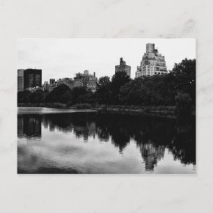 Central Park, NYC View in Black & White Vykort