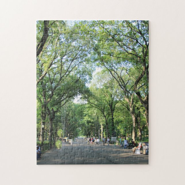 Central Park: Poets Walk i sommaren Pussel (Vertikal)