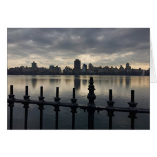Central Park Reservoir New York City Skyline NYC Hälsningskort