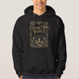Central Park Runner New York City Guld Art Deco De Hoodie