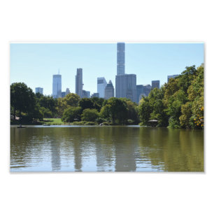 Central Park Sjö New York City NYC Architecture Fototryck