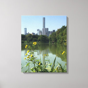 Central Park Sjö New York City NYC Photo Art Canvastryck