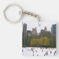 Central Park Skating Rink New York City Keychain