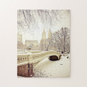 Central Park snö - vinter New York Pussel