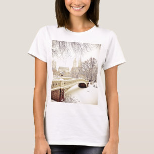 Central Park snö - vinter New York T-shirt