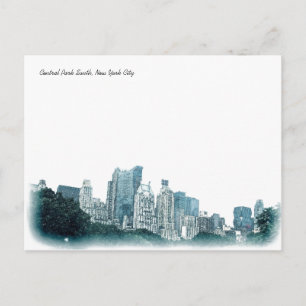 "Central Park South" vykort New York