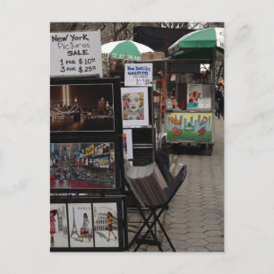 Central Park Street Art Sale NYC Upper Öster Side Vykort