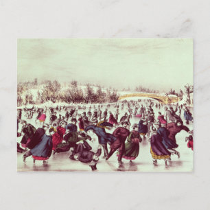 Central Park, Vinter: Skating Carnival Vykort