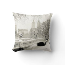 Central Park vinter - snö på pilbåge överbryggar