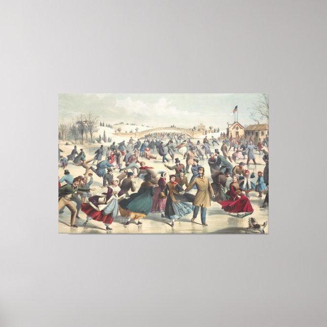 Central-Park, vintern. Skjutdammen. New York Canvastryck (Framsida)