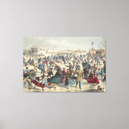 Central-Park, vintern. Skjutdammen. New York Canvastryck