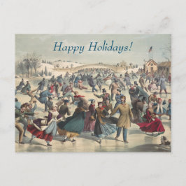 Central-Park, vintern. Skjutdammen. New York Helg Vykort