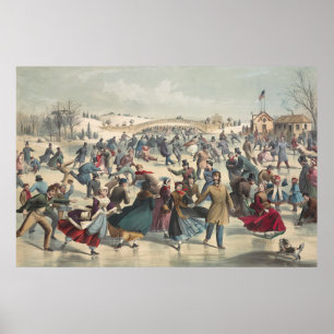 Central-Park, vintern. Skjutdammen. New York Poster