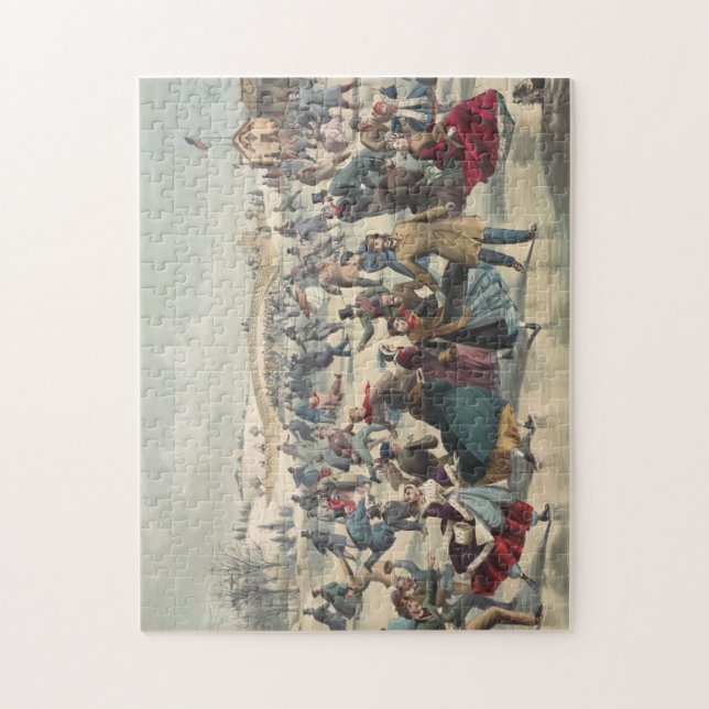 Central-Park, vintern. Skjutdammen. New York Pussel (Vertikal)