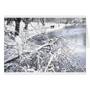 Central Park Winter Sjö Hälsningskort