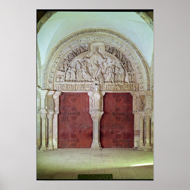 Central Portal Narthex Church Sainte-Madelaine Poster (Framsidan)