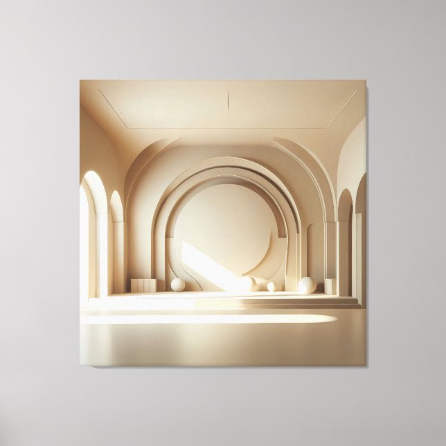 Central Sphere Composition Canvastryck (Framsida)