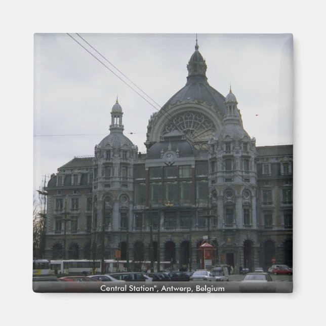Central Station", Antwerpen, Belgien Magnet (Framsidan)
