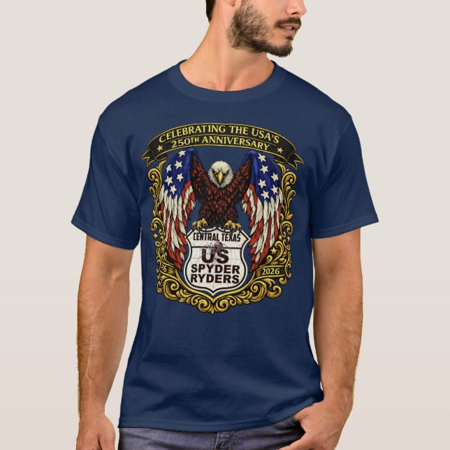 Central Texas Chapter - Eagle USA250 1s T Shirt (Framsida)