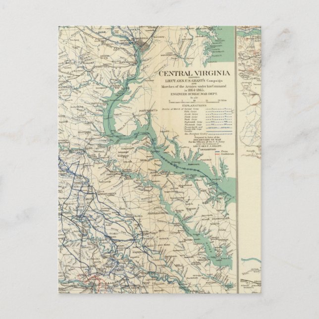 Central Virginia 18641865 Vykort (Framsida)