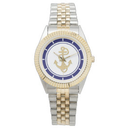 Centrala Golden Anchor Navy Blue Nautical Armbandsur