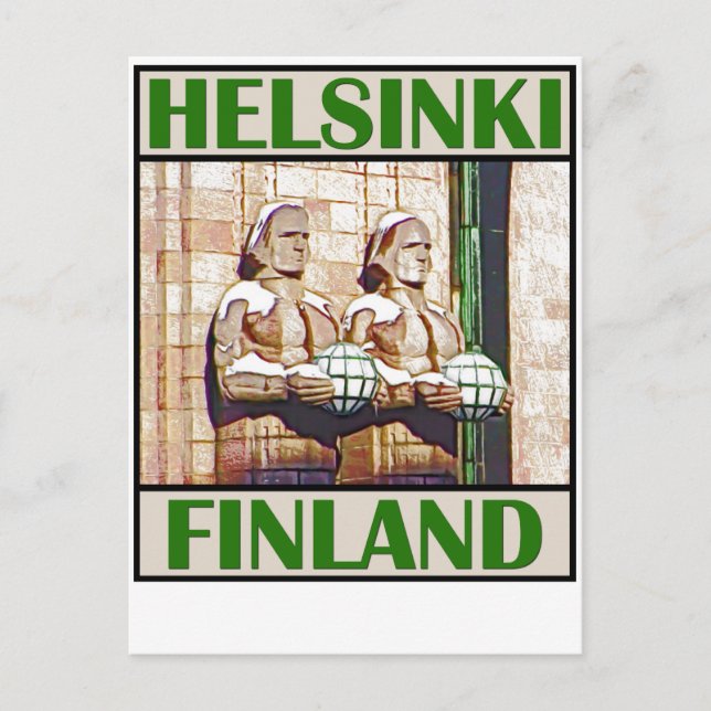Centrala järnvägsstationen, Helsingfors Vykort (Framsida)