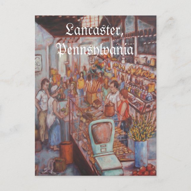 Centrala marknaden i Lancaster City PA-vykort Vykort (Framsida)